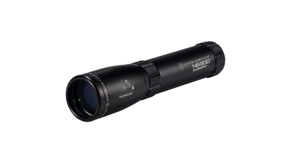Laser Genetics NS300 Green Laser Designator with Scope Mount Sub-Zero, Black, LG-NS300-SZ