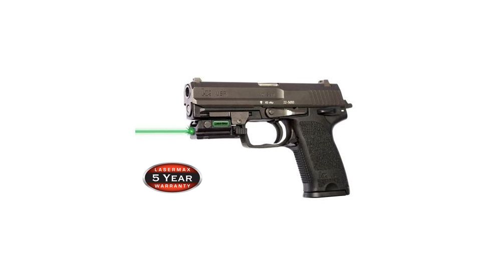 LaserMax Uni-Max Picatinny Rail Mounted Lasersight, Green LMS-UNI-G
