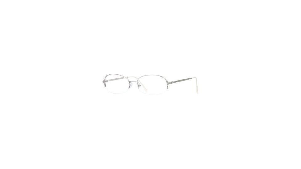 Laura Ashley Alyssa SELA ALYS00 Single Vision Prescription Eyeglasses - Silver SELA ALYS005235 SV