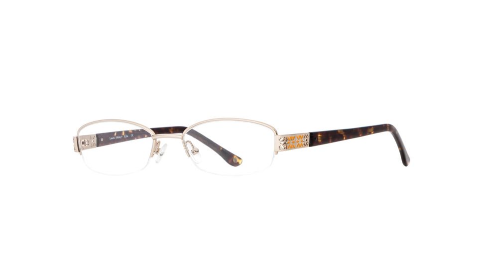 Laura Ashley Kyle SELA KYLE00 Eyeglass Frames - Satin Gold SELA KYLE005135 GO