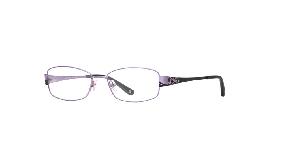 Laura Ashley Lou Lou SELA LOUL00 Single Vision Prescription Eyeglasses - Eggplant SELA LOUL005235 PU
