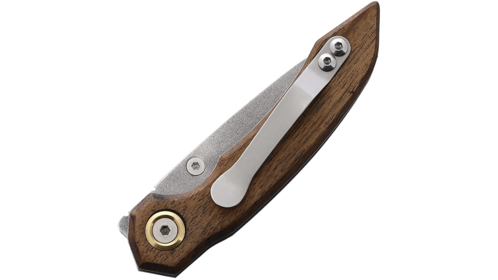 Leader Knives Fuga F106 Folding Knife, 4.25in Closed, 3.25in 4116 Stainless Blade, Walnut Handle, F106