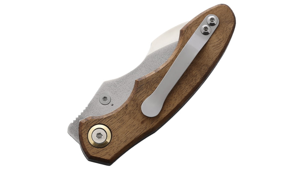 Leader Knives Fuga F111 Folding Knife, 4.25in Closed, 3in 4116 Stainless Blade, Walnut Handle, F111