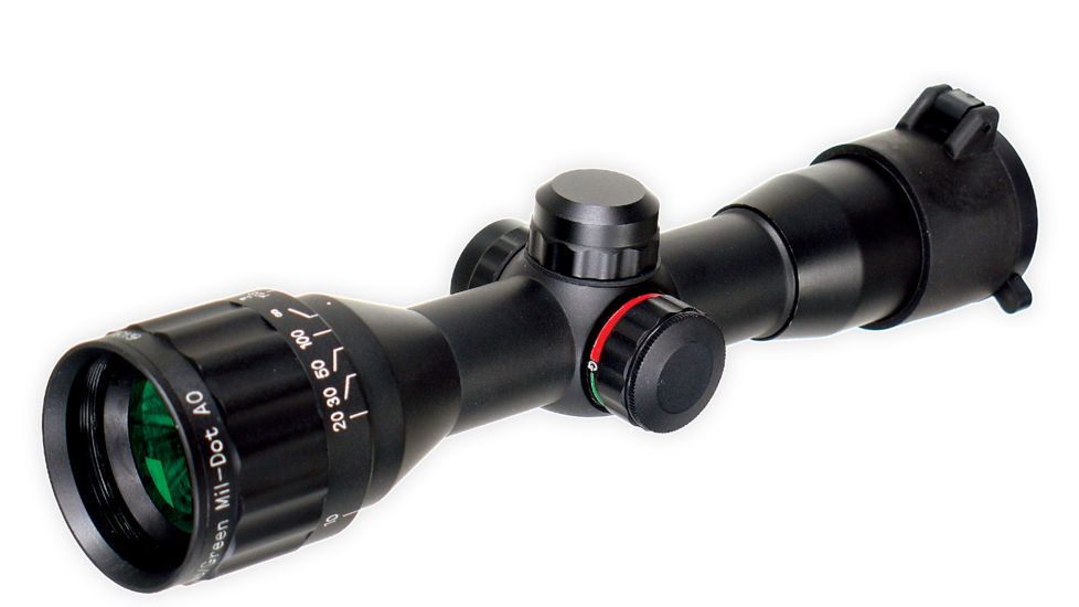 Leapers 5th Gen 4X32 Mini Size A.O. Range Estimating Mil-Dot Red/Green Illuminated Scope SCP-432AOMDL2