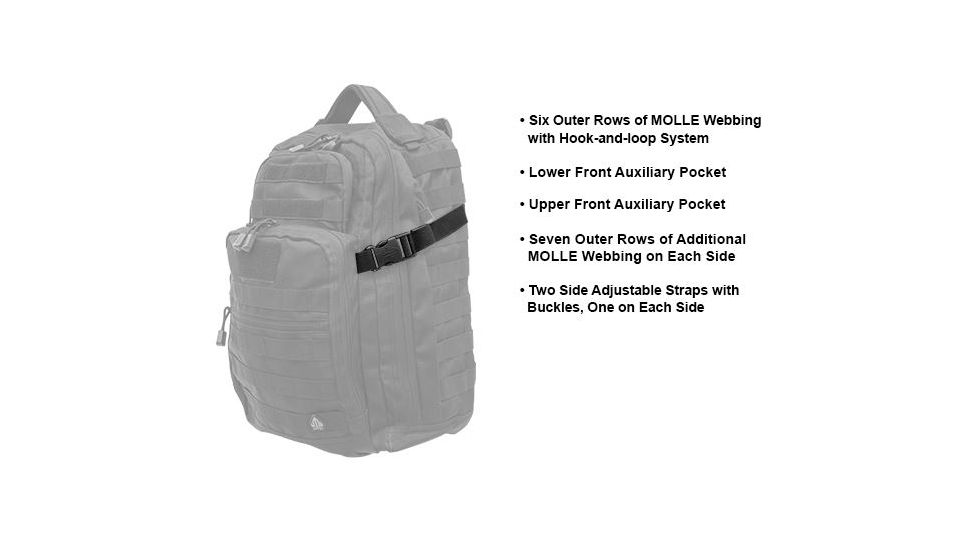 Leapers UTG 1-Day Situational Preparedness Back Pack,Black PVC-P124B
