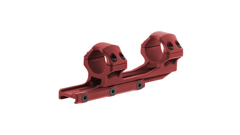 Leapers UTG Accu-Sync 1in Medium Profile 50mm Offset Pic. Rings, Red Anodize AIR11850AR