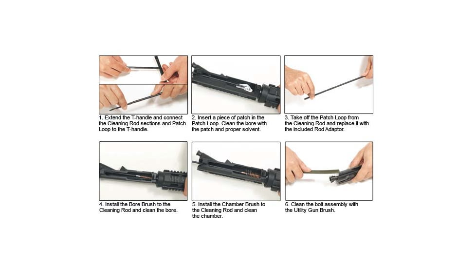 Leapers UTG AR15 Cleaning Kit, 5.56/.223, Black, TL-A041