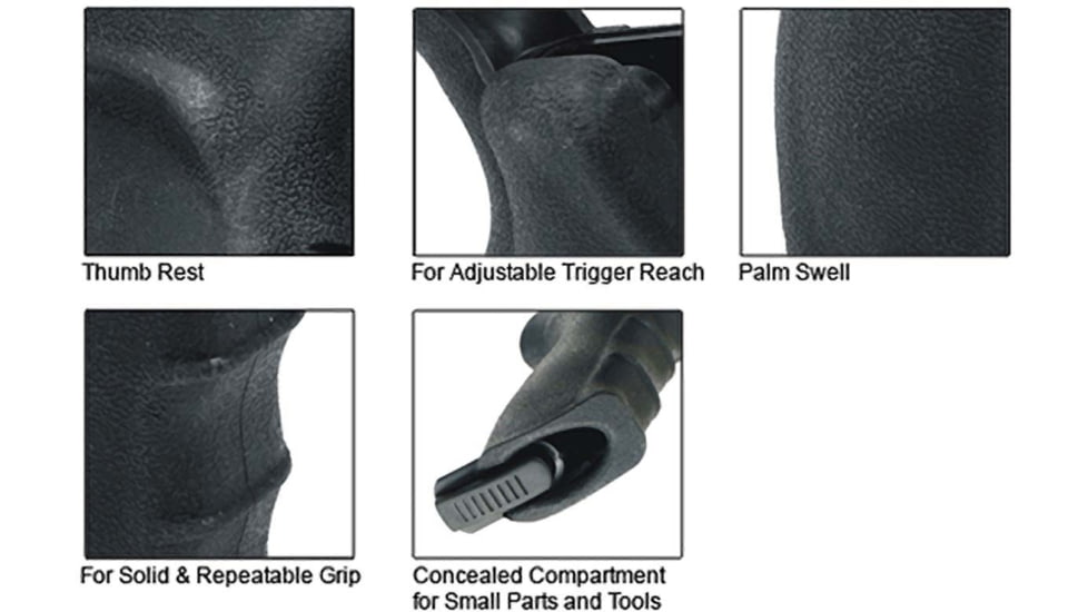 Leapers UTG AR15 Ergonomic Pistol Grip, Black, RB-TPG269B
