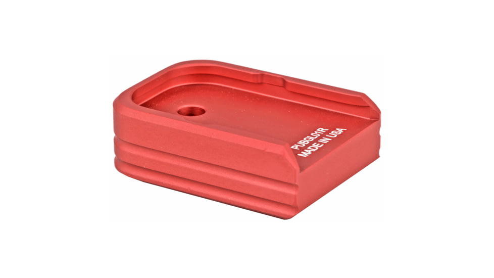 Leapers UTG 0 Base Pad, Aluminum, Matte Red Color, Anodized Finish, Fits Glock Double Stack Small Frame Magazines