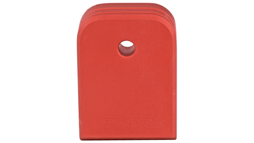 Leapers UTG 0 Base Pad, Aluminum, Matte Red Color, Anodized Finish, Fits Glock Double Stack Small Frame Magazines