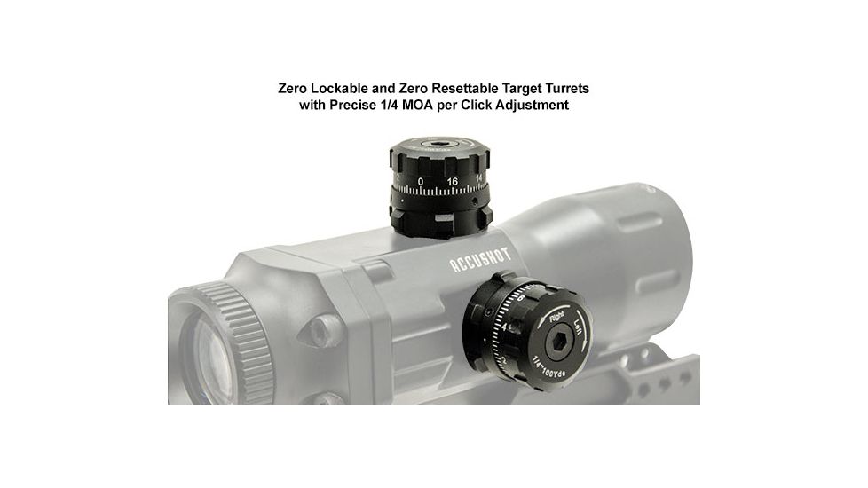 Leapers UTG Compact Prismatic 4X32 T4 Scope, 36-Color, Etched Glass Circle Dot Reticle, SCP-T4IECDQ