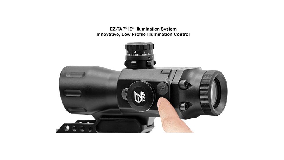 Leapers UTG Compact Prismatic 4X32 T4 Scope, 36-Color, Etched Glass T-Dot Reticle, SCP-T4IETDQ