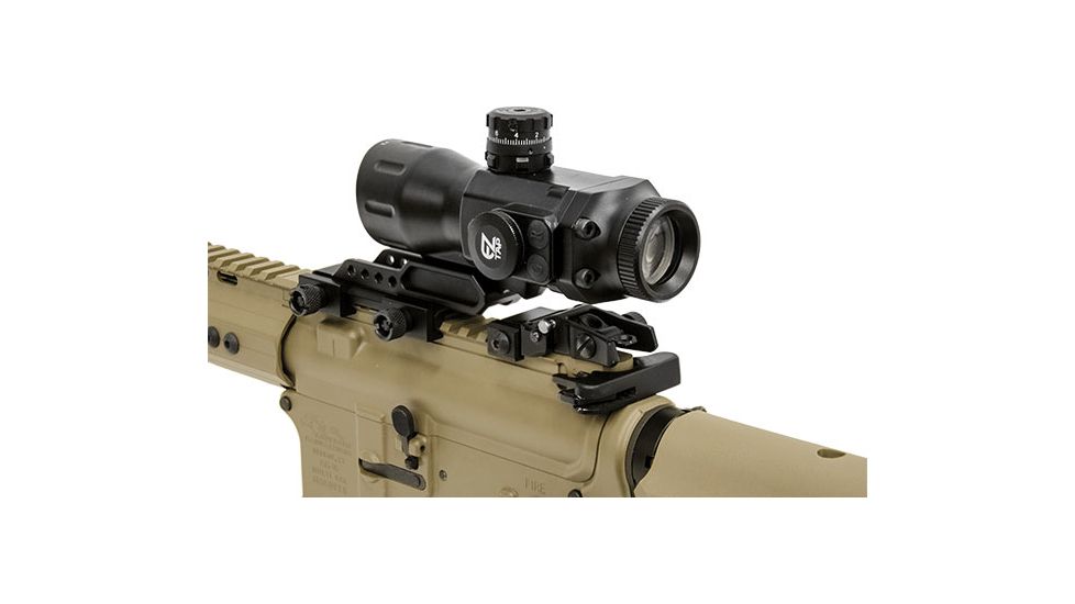 Leapers UTG Compact Prismatic 4X32 T4 Scope, 36-Color, Etched Glass T-Dot Reticle, SCP-T4IETDQ