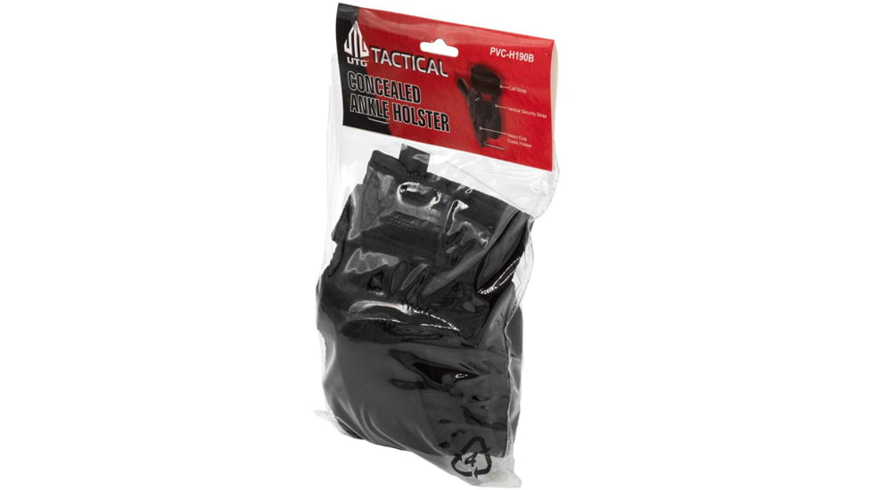 Leapers UTG Concealed Ankle Holster, Black - Fits Most Compact &amp; Subcompact Pistols