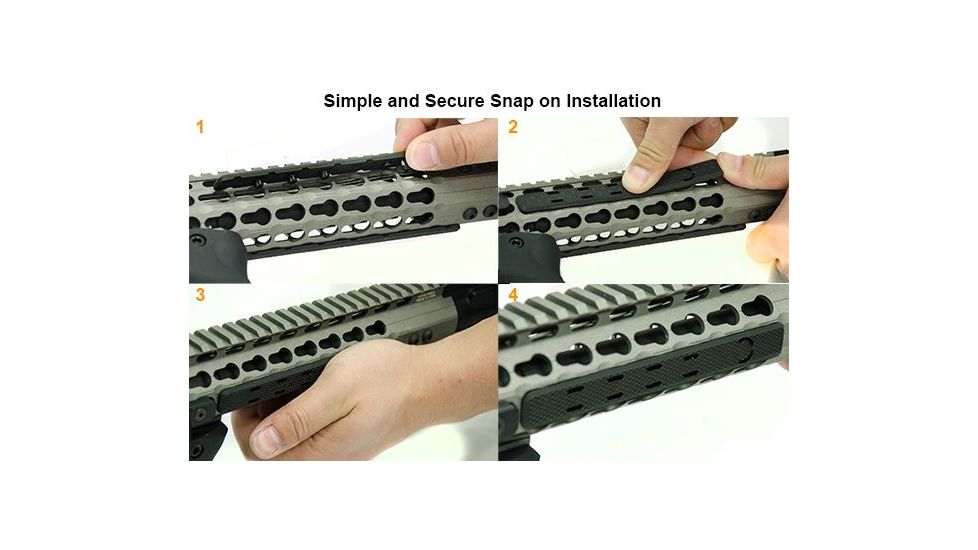 Leapers UTG Low Profile Keymod Rail Panel Covers,5.5in,Black,Pack of 7 RB-HP25B, EDEMO2