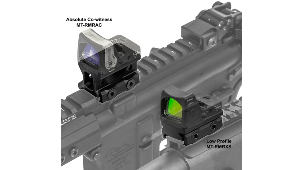 Leapers UTG Optic Mount Kit for RMR, Red Dot Mount, Fits Picatinny Rail, RMR Footprint, Anodized Finish, Black, Includes Absolute Co-Witness and Low Profile Height Mounts