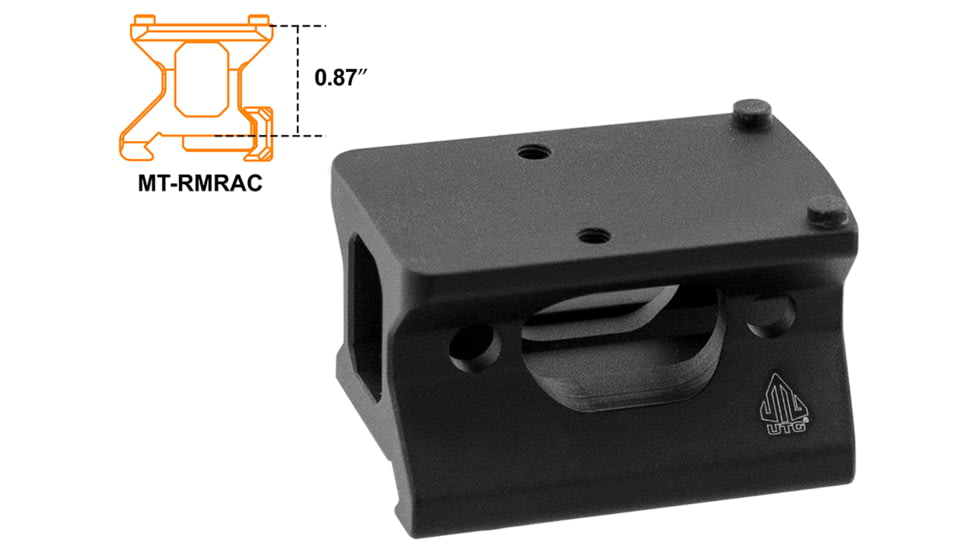 Leapers UTG Optic Mount Kit for RMR, Red Dot Mount, Fits Picatinny Rail, RMR Footprint, Anodized Finish, Black, Includes Absolute Co-Witness and Low Profile Height Mounts