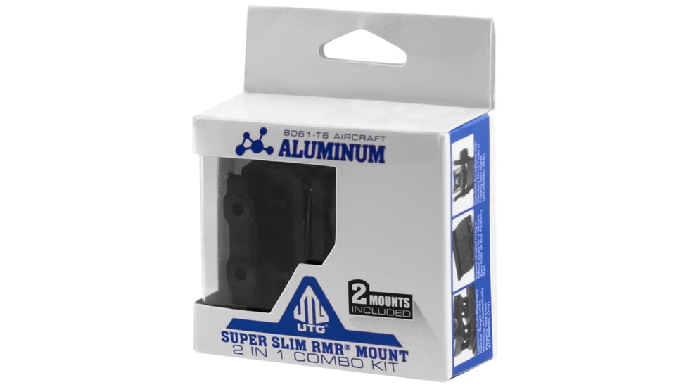 Leapers UTG Optic Mount Kit for RMR, Red Dot Mount, Fits Picatinny Rail, RMR Footprint, Anodized Finish, Black, Includes Absolute Co-Witness and Low Profile Height Mounts