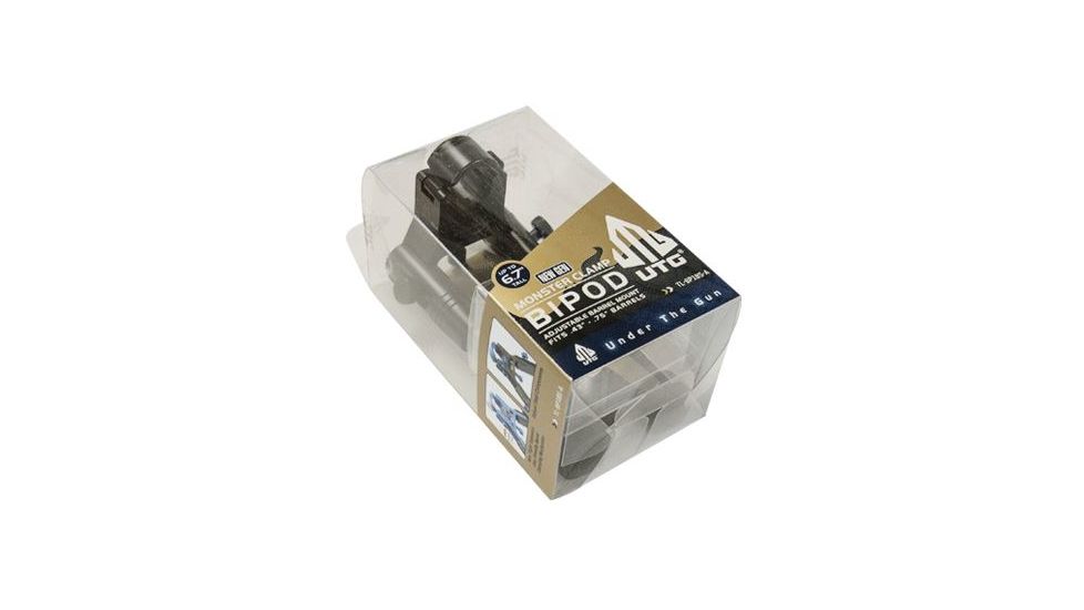 Leapers UTG New Gen Reinforced Clamp-on Bipod, Center Height 6.2-6.7in, _x000D_ TL-BP18S-A