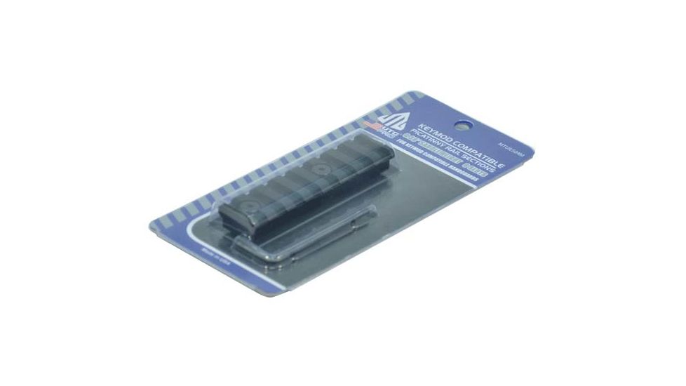 Leapers UTG PRO 3.14in 8-Slot Keymod Picatinny Rail Section, Black MTURS04M