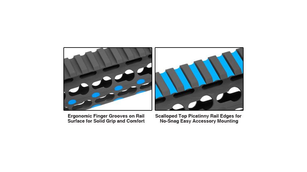 Leapers UTG PRO AR15 15in SuperSlim Free Float Keymod Compatible Rail, _x000D_ MTU019SSK