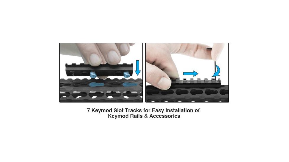 Leapers UTG PRO AR15 15in SuperSlim Free Float Keymod Compatible Rail, _x000D_ MTU019SSK