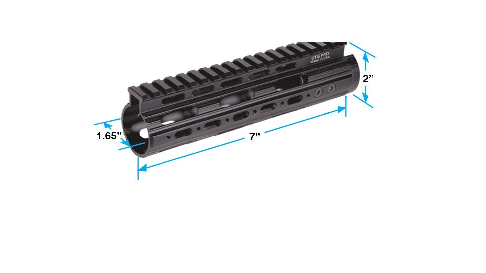Leapers UTG PRO AR15 Carbine  Super Slim Free Float Handguard w/ Single Extended Top Rail MTU005SS