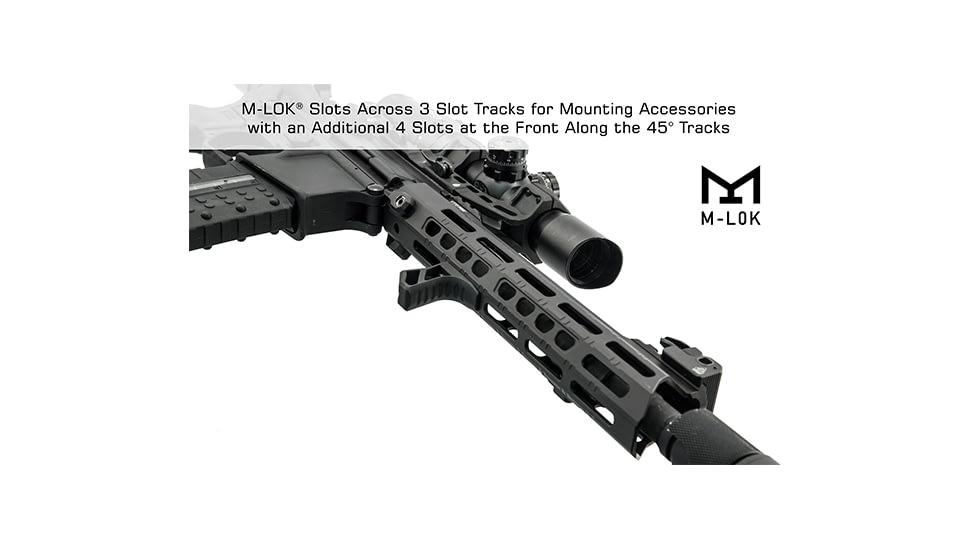 Leapers UTG PRO Forerunner 10in M-LOK Free Float Handguard, Black, MTU045SPM