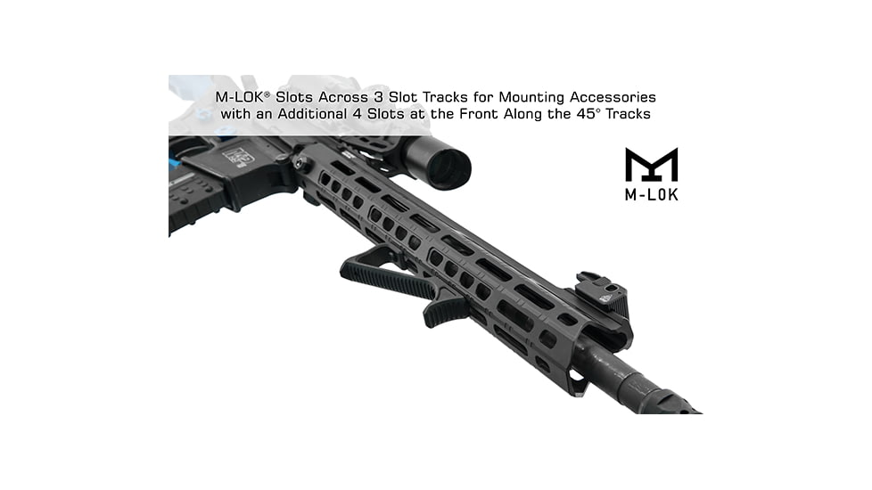 Leapers UTG PRO Forerunner 14in M-LOK Free Float Handguard, Black, MTU046SPM