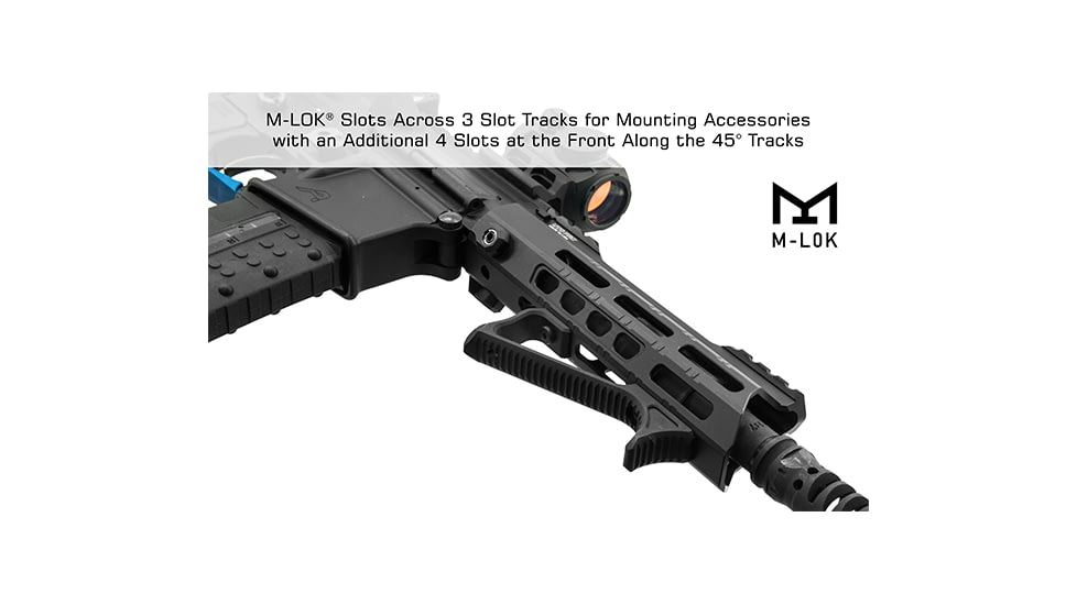 Leapers UTG PRO Forerunner 7in M-LOK Free Float Handguard, Black, MTU044SPM