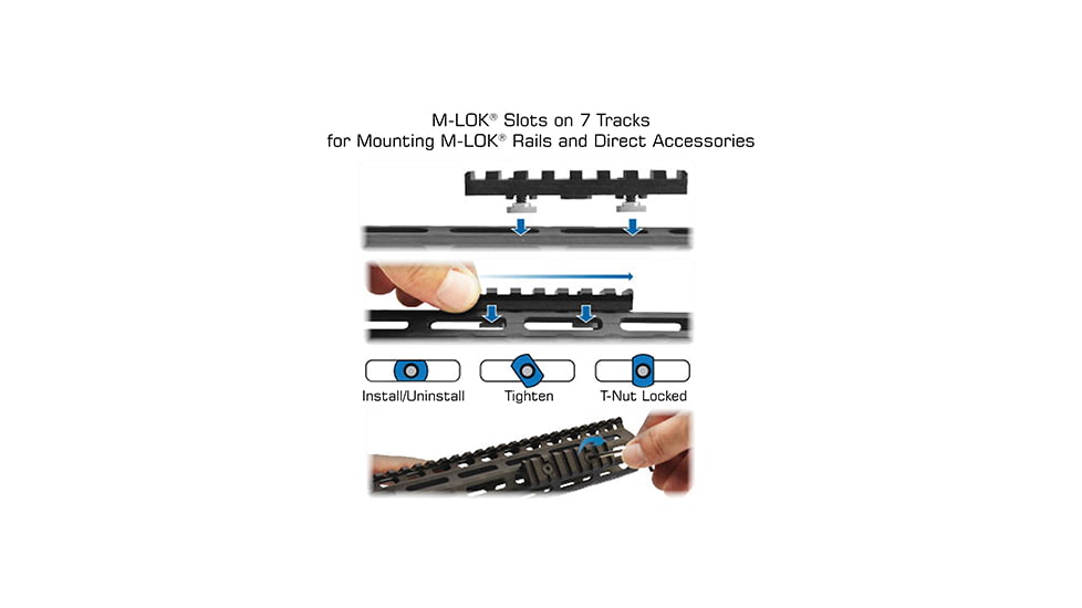 Leapers UTG PRO M-LOK .308 DPMS GII 13in Super Slim Free Float Handguard, Black, MTU020SSME