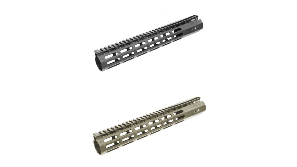 Leapers UTG PRO M-LOK AR 15 Free Float Handguard, Black, Flat Dark Earth Cerakote