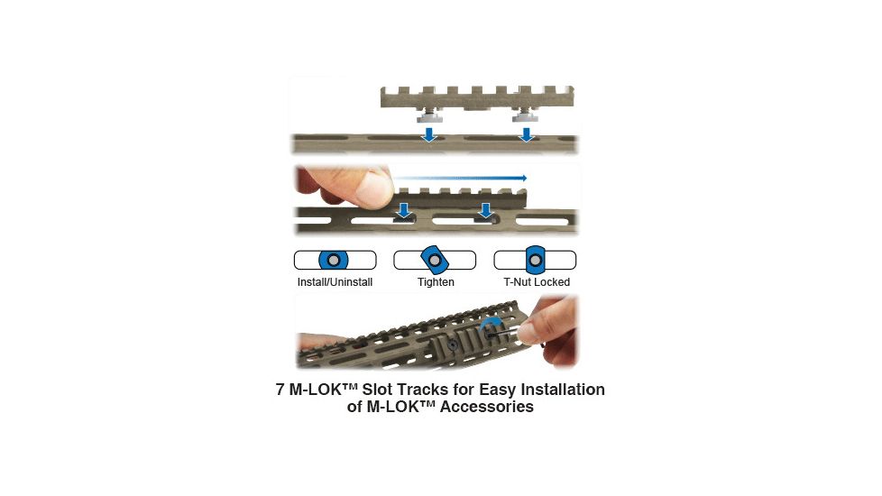 Leapers UTG PRO M-LOK AR15 Free Float Handguard, 15in, Flat Dark Earth Cerakote, MTU019SSMD