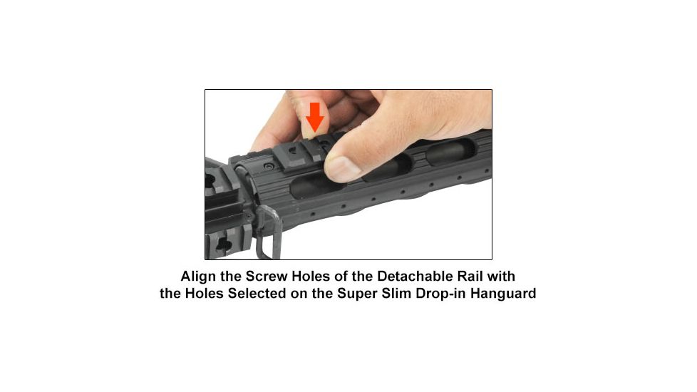 Leapers UTG PRO Rail for Super Slim Drop-in Handguard, 2 Slots, _x000D_ MTURS03S