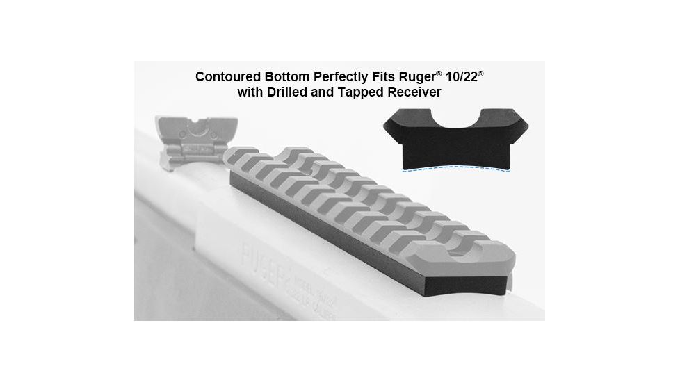 Leapers UTG PRO Ruger 10/22 Picatinny Rail Mount, Black, MTU030T22