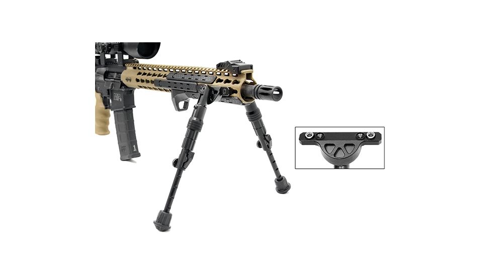 Leapers UTG Recon Flex KeyMod Bipod, Matte Black, Cent. Ht. 5.7-8, Matte Black TL-BPDK01