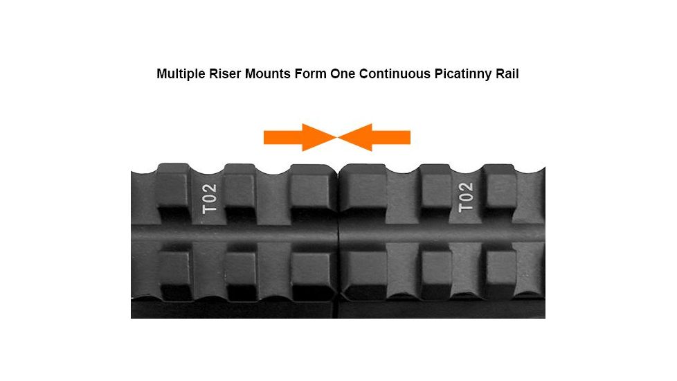 Leapers UTG Super Slim Picatinny Riser Mount 1in High, 3 Slots MT-RSX1S