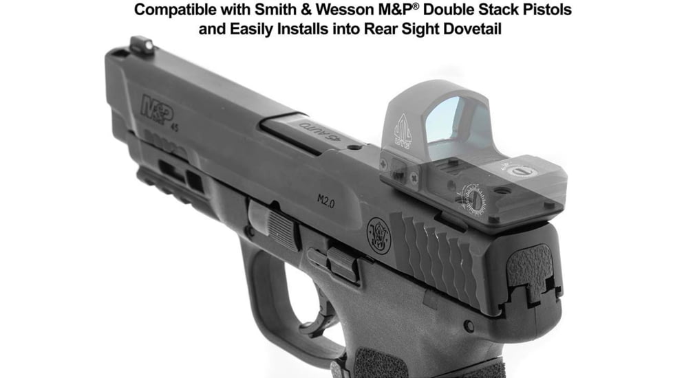 Leapers UTG Super Slim RDM20 Mount for S&amp;W M&amp;P Rear Sight Dovetail, Black, RDM-20SW