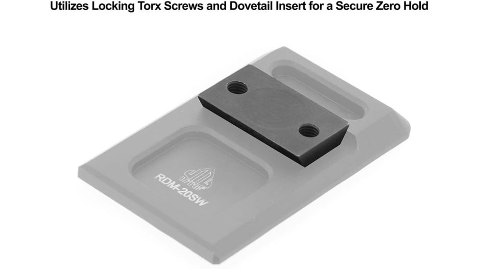 Leapers UTG Super Slim RDM20 Mount for S&amp;W M&amp;P Rear Sight Dovetail, Black, RDM-20SW