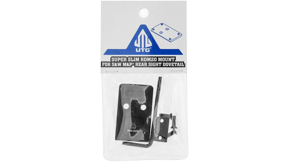 Leapers UTG Super Slim RDM20 Mount for S&amp;W M&amp;P Rear Sight Dovetail, Black, RDM-20SW