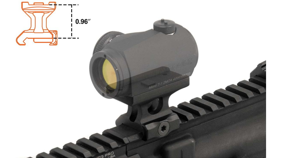 Leapers UTG Super Slim T1 Mount, Absolute Co-Witness, Black, MT-T1AC