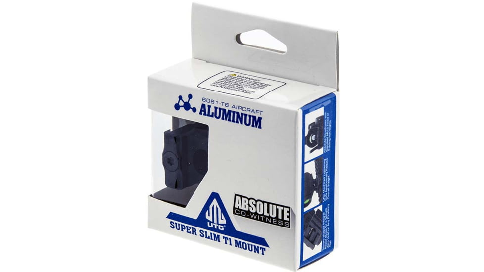 Leapers UTG Super Slim T1 Mount, Absolute Co-Witness, Black, MT-T1AC