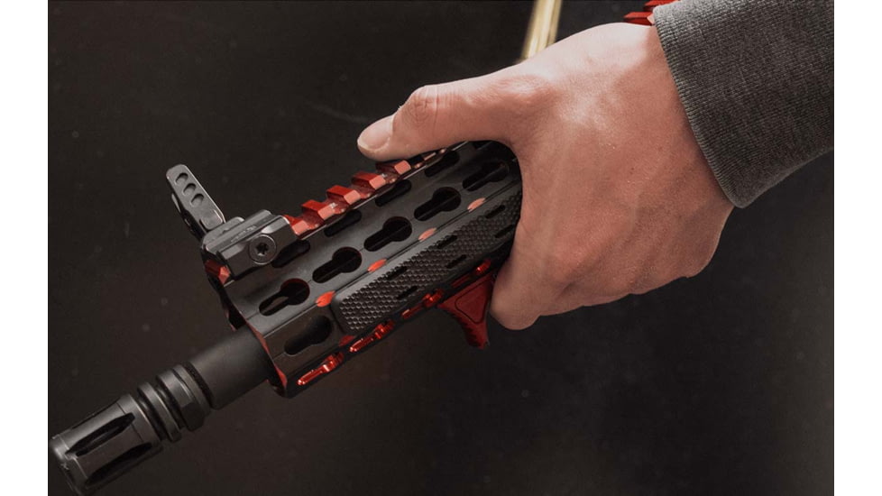 Leapers UTG Ultra Slim Angled Foregrip, Keymod, Matte Red, MT-AFGK01R
