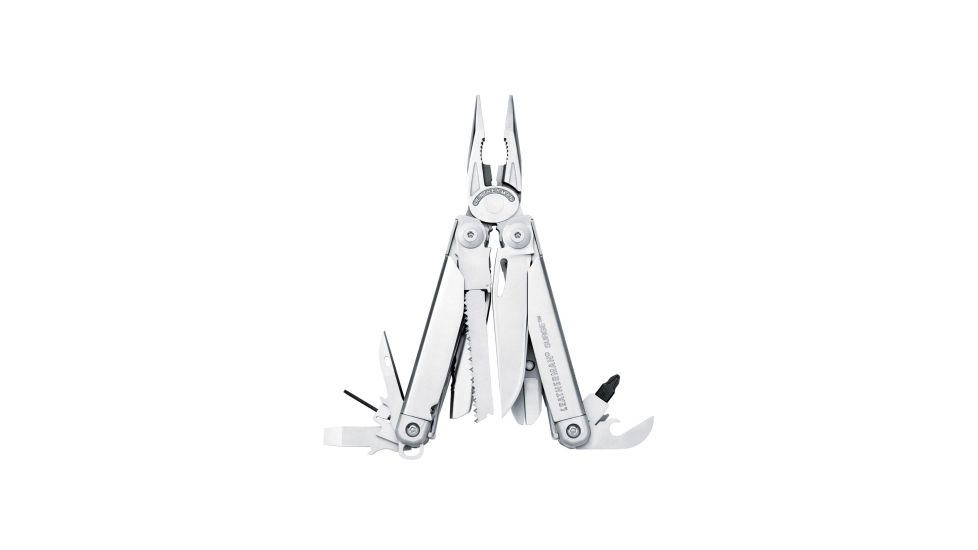 Leatherman Tools Surge Multi-Tool - Stainless Steel Finish, Leather Sheath 830158