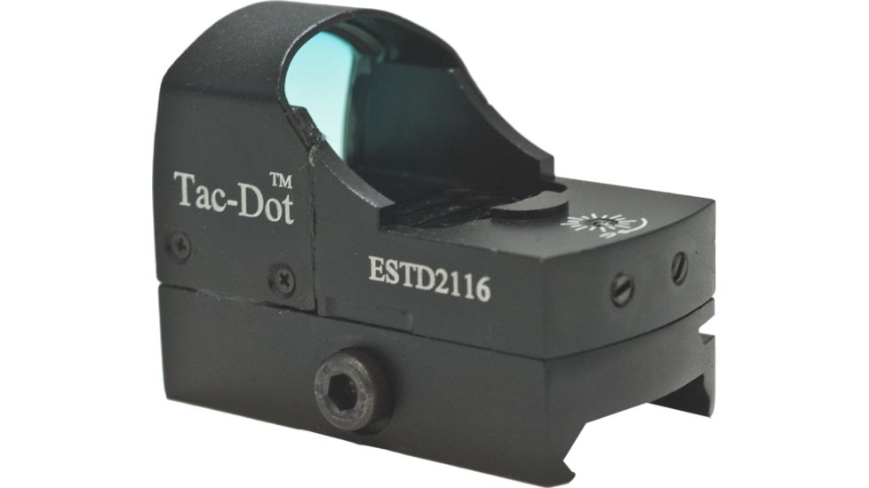 Hi-Lux Optics Tac-Dot 21X16Mm Tactical Red Dot Sight W/Integral Mount 4Moa Dot Size, Matte Black, Small ESTD2116