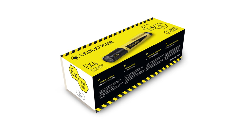 LED Lenser EX4 2x AAA LED Flashlight, 50 Lumens, Box, Black, 880428