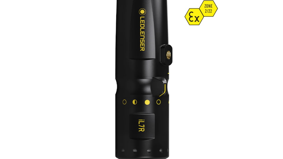 LED Lenser IL7R Li-Ion Rechargeable Compact Flashlight, 360 Lumens, Box, Black, 880436