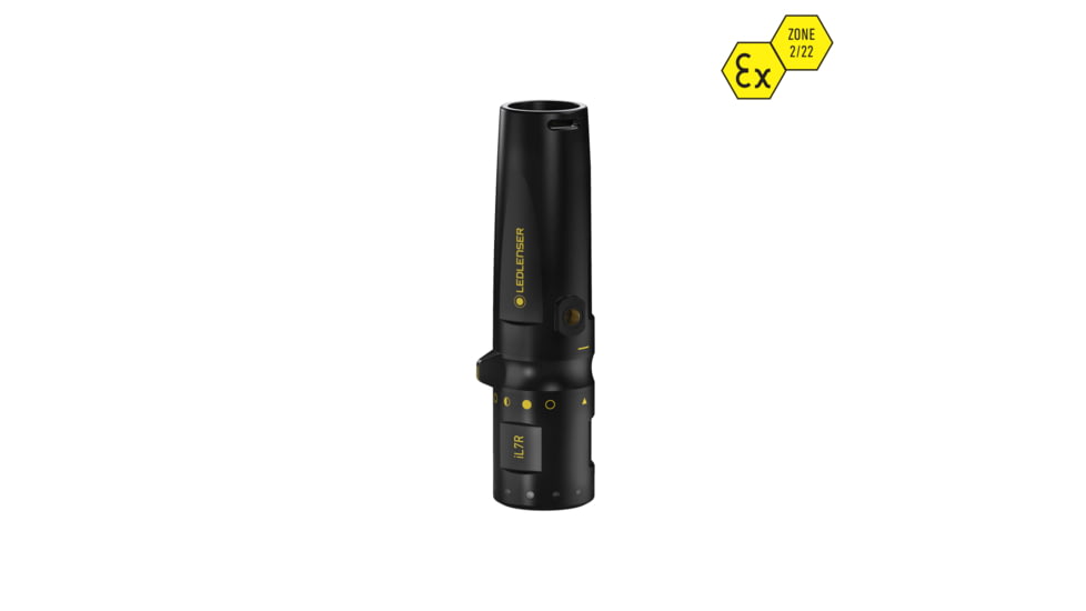 LED Lenser IL7R Li-Ion Rechargeable Compact Flashlight, 360 Lumens, Box, Black, 880436