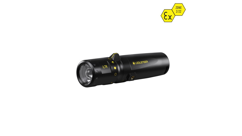 LED Lenser IL7R Li-Ion Rechargeable Compact Flashlight, 360 Lumens, Box, Black, 880436