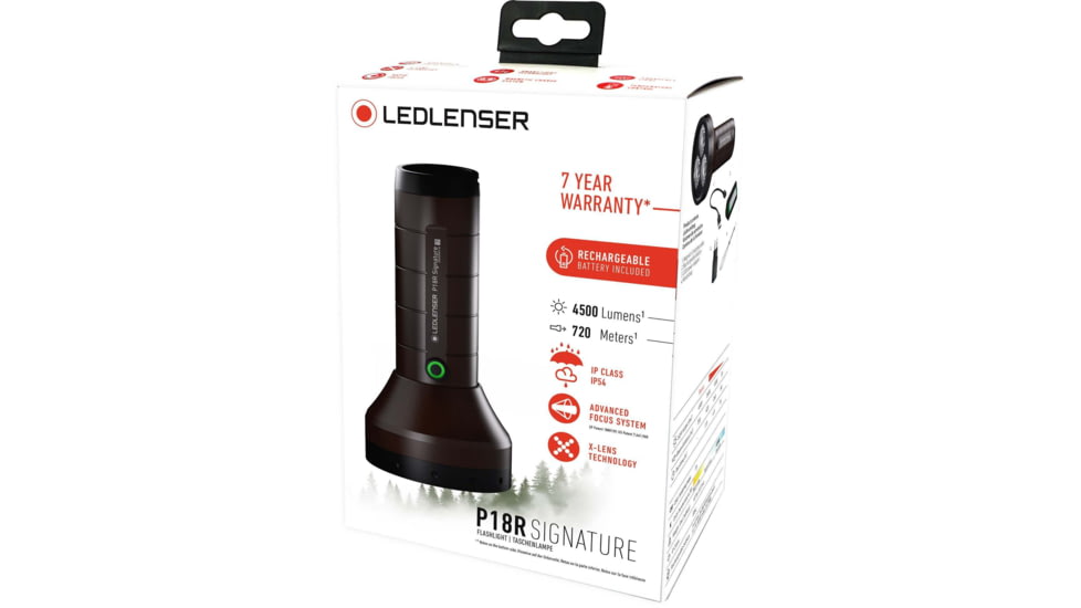 LED Lenser P18R Signature Flashlight, Li-ion 11.1V, Black, 880519